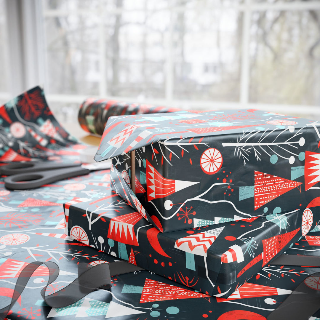 Wrapping Paper -  Retro Festive Wonderland