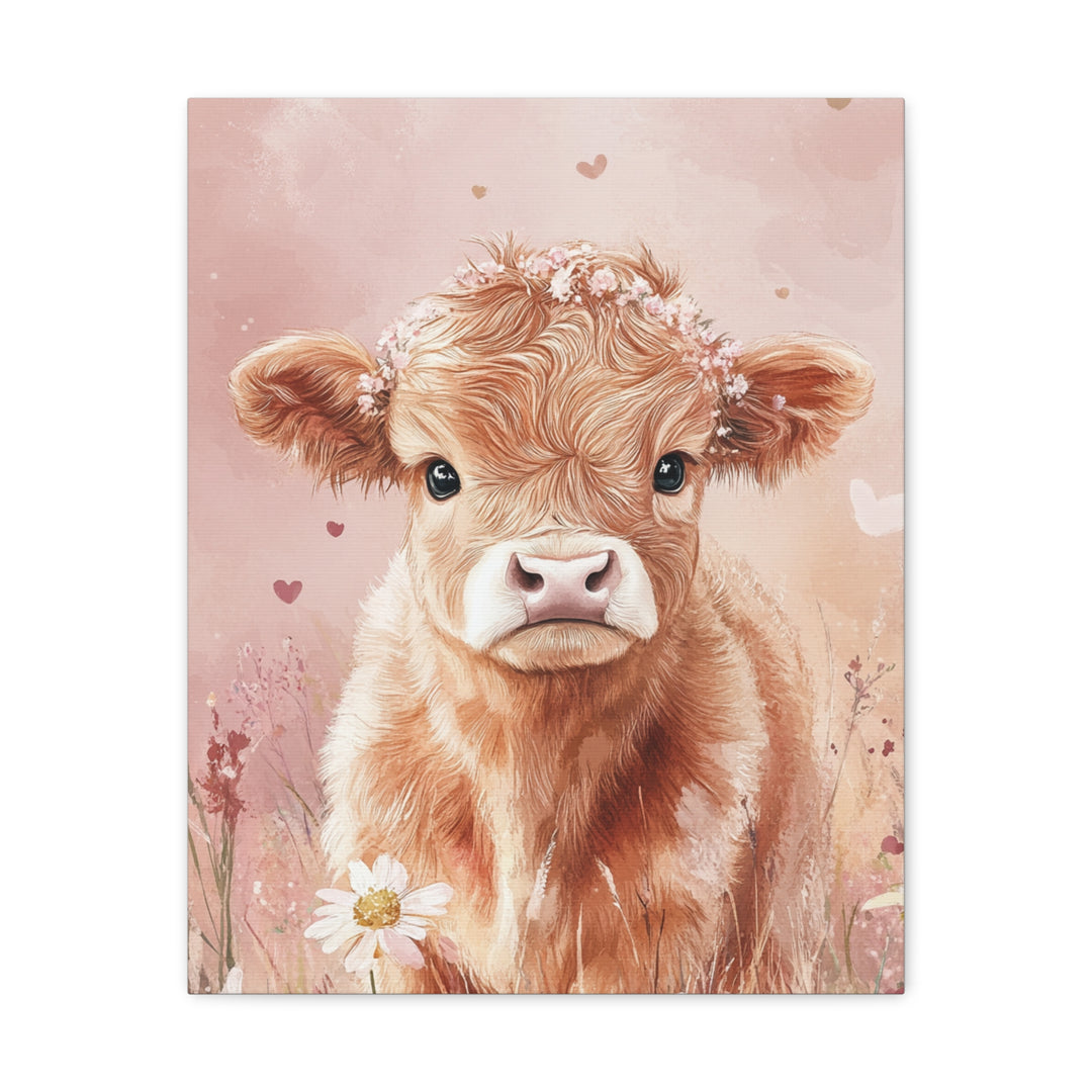 Charming Cow Canvas Gallery Wrap - Cute Cow Decor for Animal Lovers