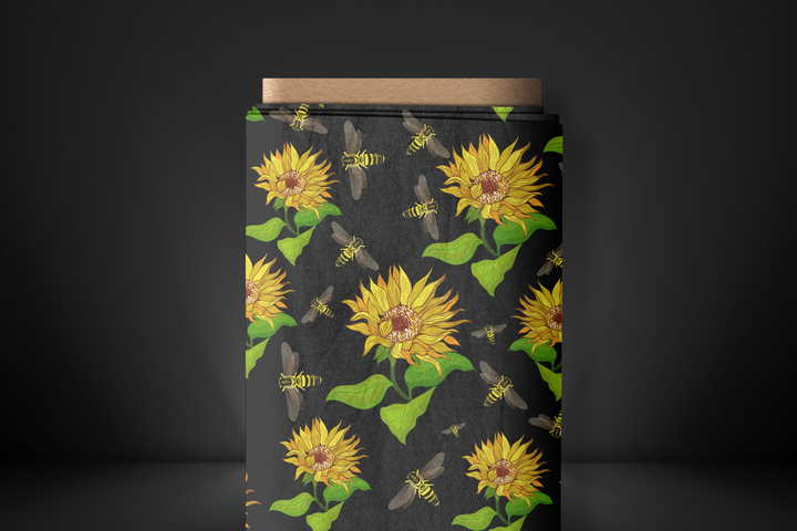 Fabric by the Yard - Sunflower Bee Garden