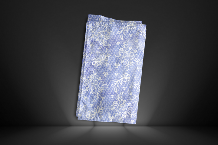 Fabric by the Yard - Blue Blossom Lace Fabric