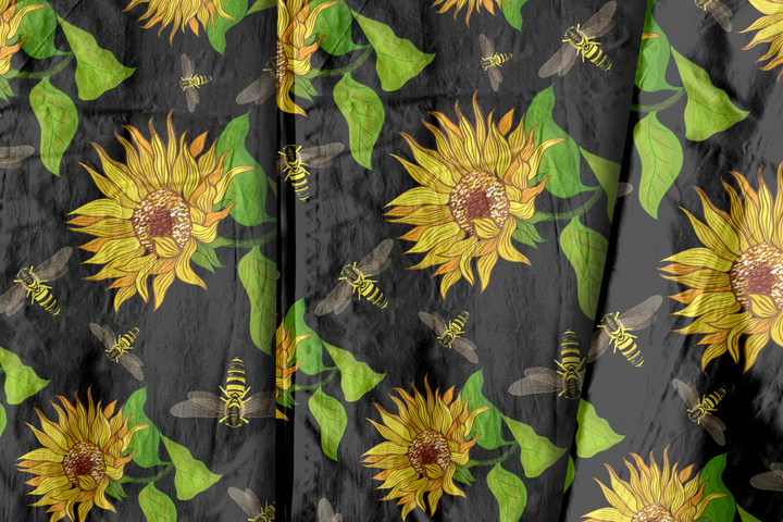 Fabric by the Yard - Sunflower Bee Garden