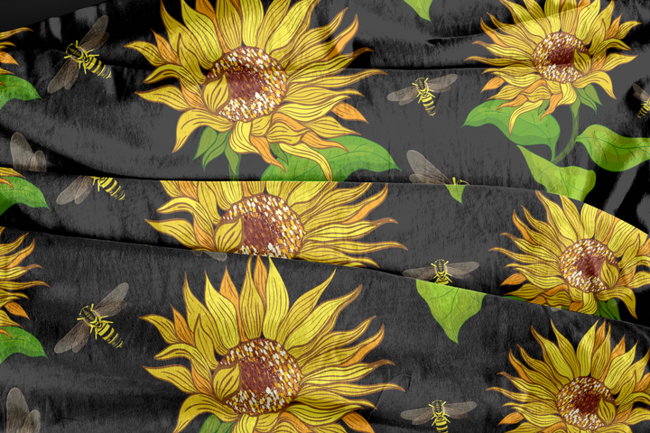 Fabric by the Yard - Sunflower Bee Garden