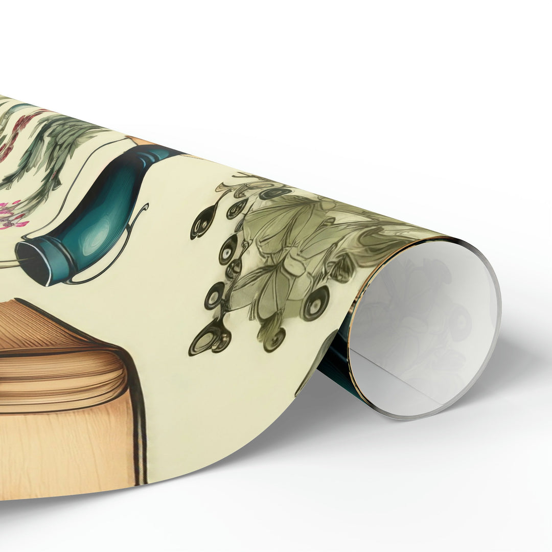 Floral Gift Wrap for Book Lover - Wrapping Paper 3 sizes, 2 finishes